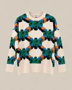Vector Oversized Unisex Knit Sweater in Jacquard