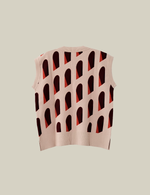 Façade Oversized Unisex Knit Vest in Jacquard